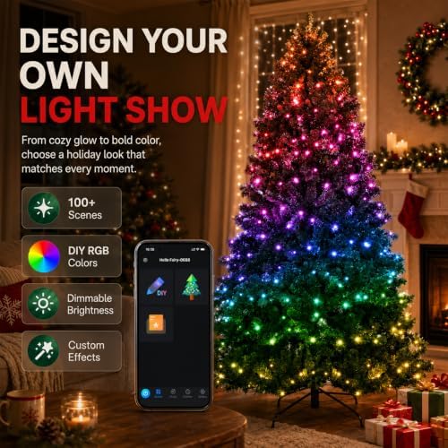 Avatar Controls 7.5FT Smart Pre-Lit Artificial Christmas Tree, 400 RGB LEDs