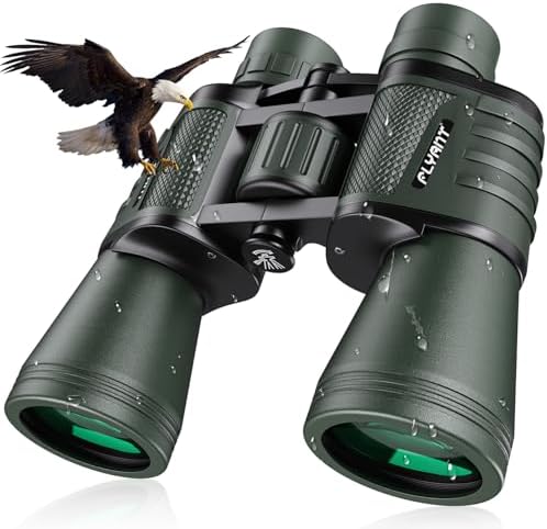 20x50 High Powered Binoculars for Adults, Waterproof Binoculars with Low Light Vision for Bird Watching Hunting Camping Travel Cruise Hiking Sports Stargazing, Gifts for Men Dad