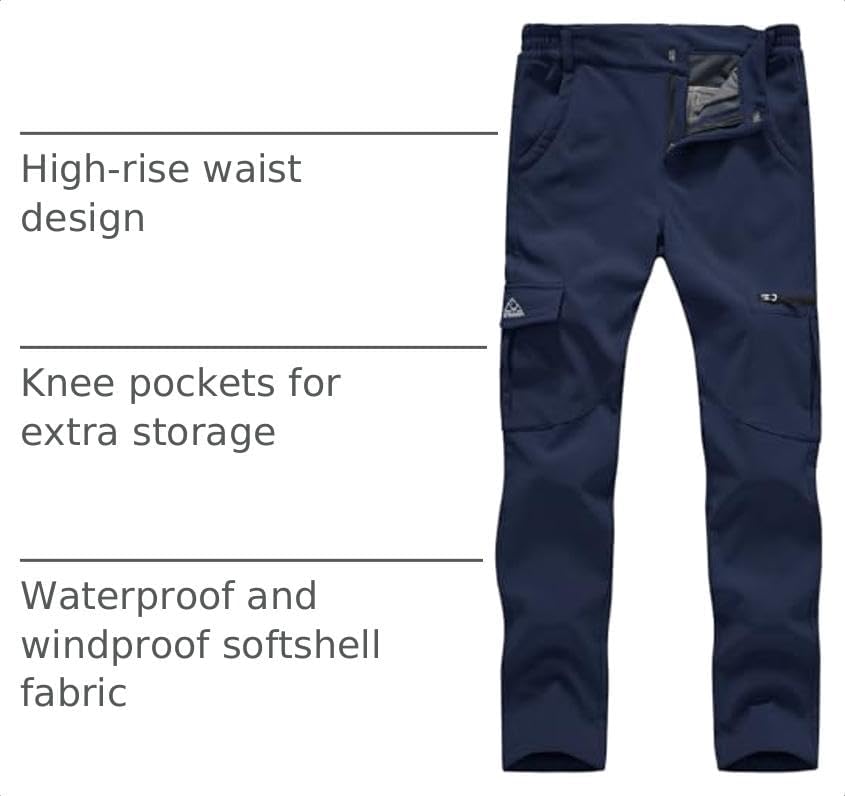 Gopune Women's Waterproof Windproof Outdoor Hiking Snow Ski Insulated Pants