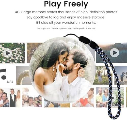 Upgrade Memory Orb Video Player, No App Crystal Sphere 3D Photo Display Ornament 2.7 in 4GB Built-in Dream Ball, Cordless Digital Light for Christmas Memorial Gift Baby Wedding (White Orb)