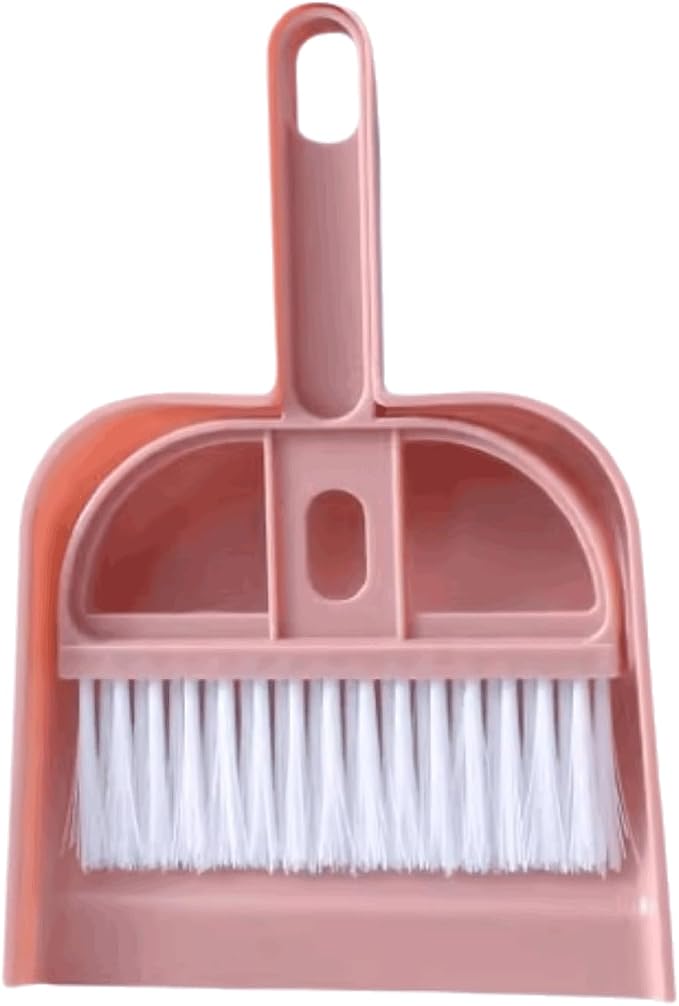 Compact Plastic Small Broom and Dustpan Set Household Desktop Mini Soft Bristle Cleaning Broom and Dustpan Washable Lightweight