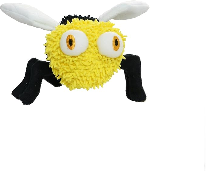 MIGHTY® 2 Pack Microfiber Medium Bee Dog Toys | Ultra Durable Plush Toy with Multiple Layers & Reinforced Seams , Washable and Floats , Mighty® Construction