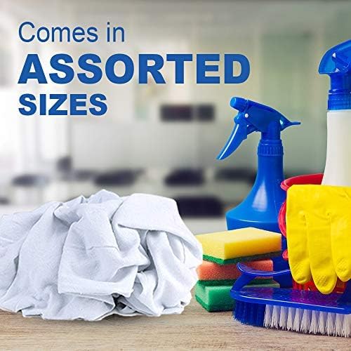 Nabob Wipers New Lint Free Cloth (15 Pack) - 100% Cotton Cleaning Rags Exact Cut - Premium White Rags for Cleaning House - White Rags for Dusting, Staining, Polishing, Painting 18"x18"