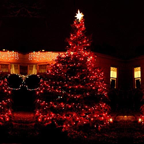 BrizLabs Red Incandescent Christmas Indoor String Lights 300 Count 69.6ft