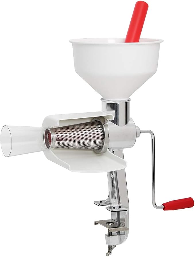 Johnny Apple Sauce Maker, Tomato Sauce Maker, Remove Skins & Seeds From Produce, Model 250 Clamp Based Food Strainer (Basic Strainer)