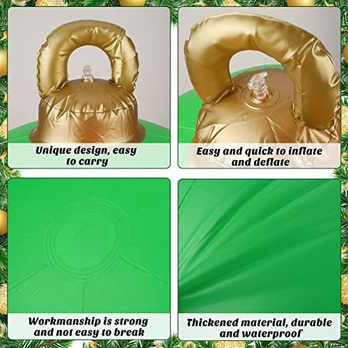 Jetec 4 Pcs Giant Inflatable Christmas Ball, Solid, Color 3