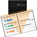 Planner Pad Spiral Bound October 2026 – September 2027 8 1/2" x 11" Large 3-Tier Funnel Down 12 Month/Weekly Organizer, Black Cover/Black Ink