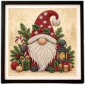 DIY Christmas Pearl Diamond Painting Art Kit Gifts Adults with Frame