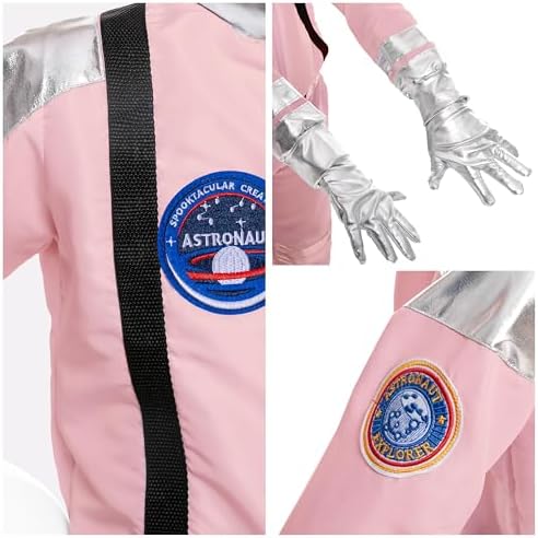Spooktacular Creations Halloween Astronaut Costume for Kids, Unisex Astronaut Outfit, Toddler Pilot Jumpsuit for Themed Party