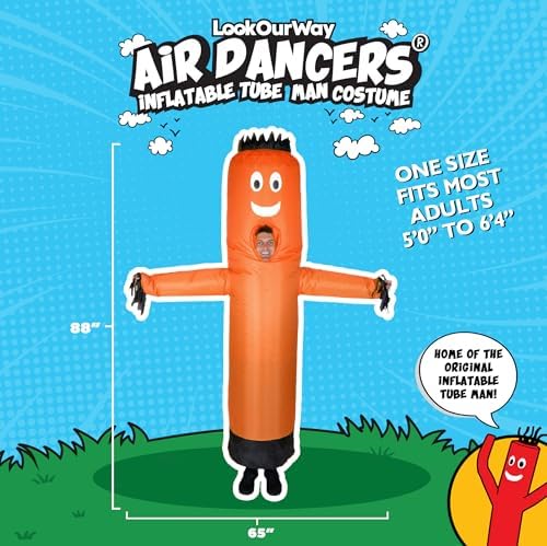 LookOurWay Inflatable Tube Man Costume - Wacky Wavy Arm Guy Funny Inflatable Halloween Costume