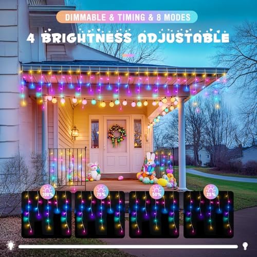 JMEXSUSS 400 LED 38.8 FT Easter Lights String Outdoor