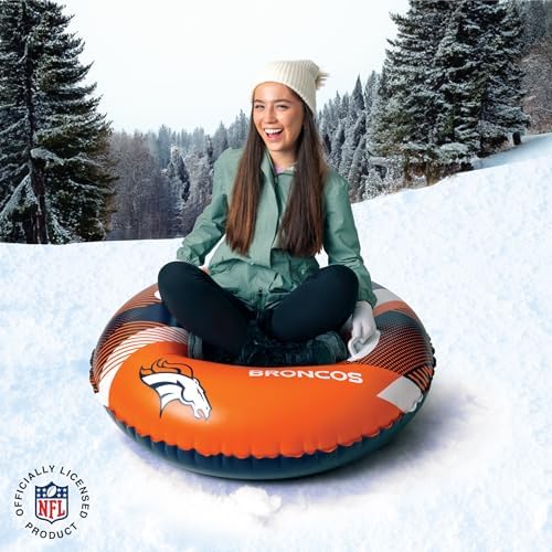 Big Mouth Inc NFL Snow Tube, Heavy Duty Inflatable Snow Sled for Winter Tubing, Ride-On Snow Tube with Handles for Kids and Adults, Outdoor Winter Fun and Football Fan Gifts