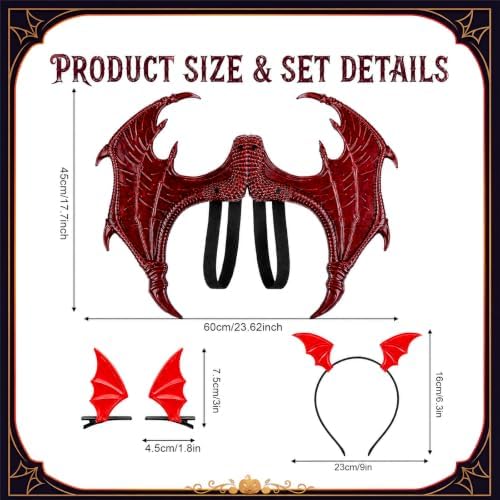 Junkin 8 Pcs Halloween Dragon Donkey Costume for Couple