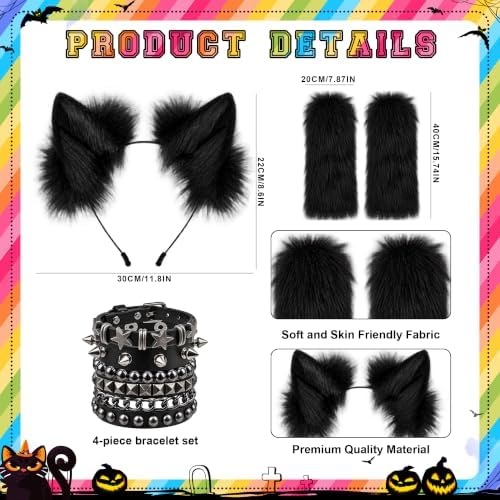 18 Pcs Halloween Rainbow Cat Costume Outfit Funny Couples Halloween Costume