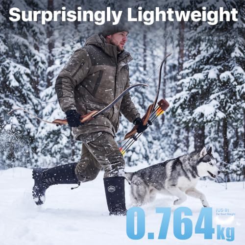 FREE SOLDIER Men's Ice-grip Winter Snow Boots, Lite and Tall