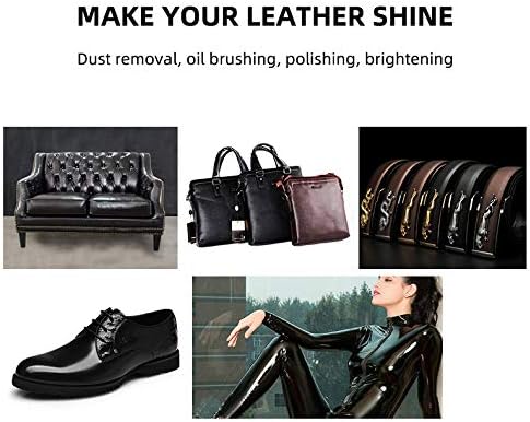Shoe Shine Kit Electric Shoe Polisher Brush Shoe Shiner Dust Cleaner Portable Leather Care Kit for Shoes, Bags, Sofa (Black)