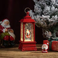 Christmas Snow Globe Lantern，Red‑Tall Standing Santa
