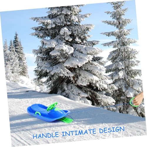 Extra Thick Ski Board Sled with Steering Wheel Brakes for Adults