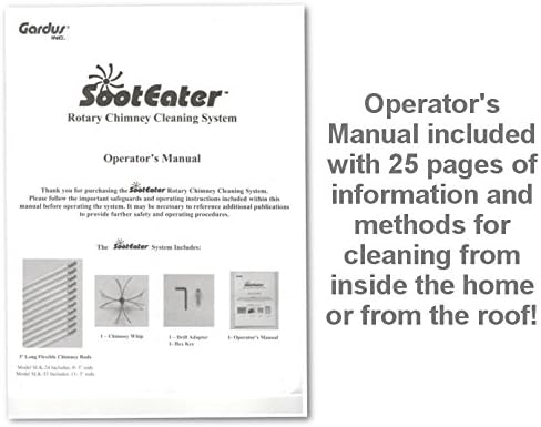 SootEater Rotary Chimney Cleaning System with 21 ft. Flexible White Rods