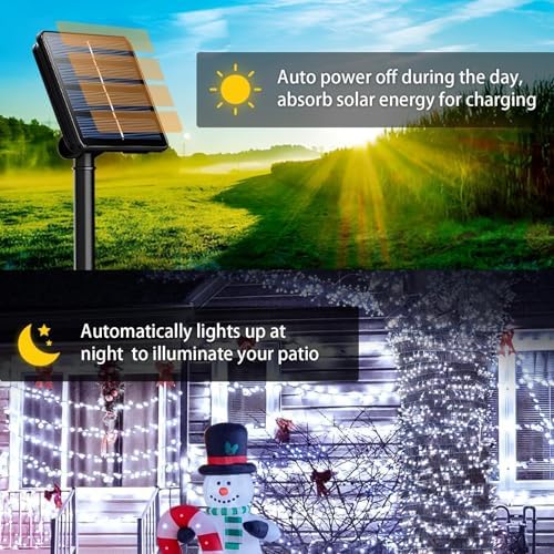 SyouHome Solar String Lights Outdoor, 4 Pack 400 LED Solar Christmas Lights