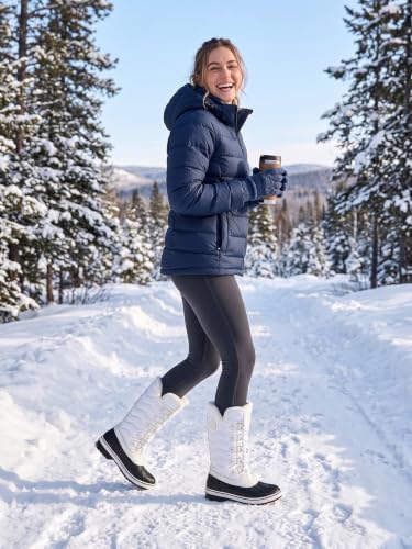 kingshow Globalwin Women’s Snow Boots – Mid-Calf-Length Winter Boots For Women with Faux Fur Lining, Insulated Cold Weather Protection, and Non-Slip Traction Sole