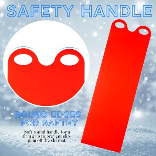 6 Pieces Large Winter Snow Sled for Adults 54"