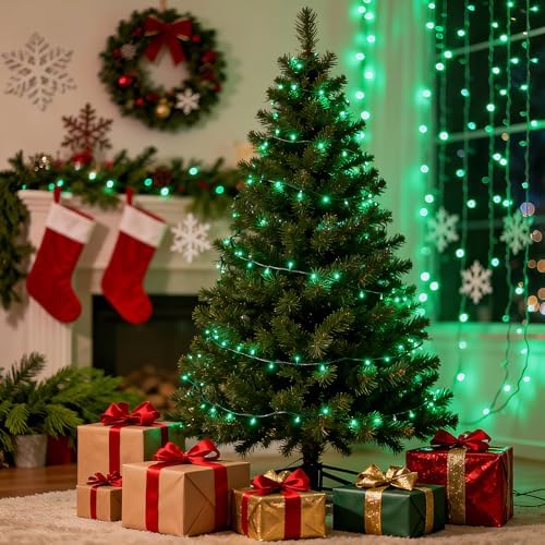 500 LED Green Christmas Lights Christmas Tree Lights Outdoor