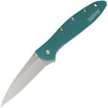 Kershaw Leek, BlackWash Pocket Knife (1660BLKW); 3 Sandvik 14C28N Steel Blade, 410 Stainless Steel Handle, BlackWash Finish, SpeedSafe Assisted Open, Frame and Tip Locks, Reversible Pocketclip; 3 OZ