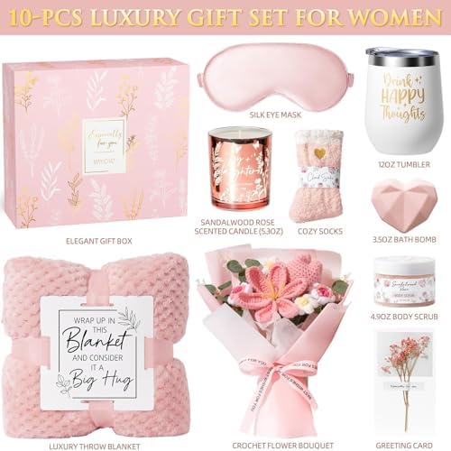 Birthday Gifts for Women, Spa Self Care Package Get Well Soon Gift Baskets