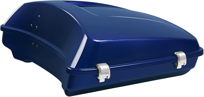 5.5" Razor Motorcycle Trunk W/Latch Key Fit For Harley 2014-2025 Touring CVO Road King Street Glide Electra Glide Ultra Limited Pack Superior Blue