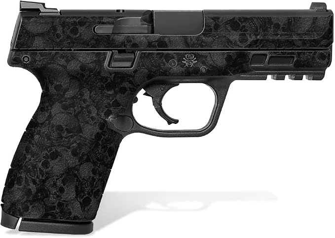 Textured Vinyl Decal Skin Kit for Smith & Wesson M&P M2.0 9mm/.40 4" Compact (Skull Collector)