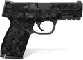 Textured Vinyl Decal Skin Kit for Smith & Wesson M&P M2.0 9mm/.40 4" Compact (Skull Collector)