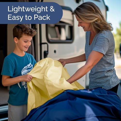 Short Queen Size 4 Piece Bed Sheet Set - RV Short Queen Sheets - Yellow