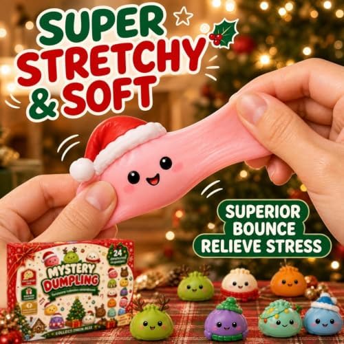 2026 Advent Calendar, Christmas Squishies advent Calendar with 24 Pieces Red