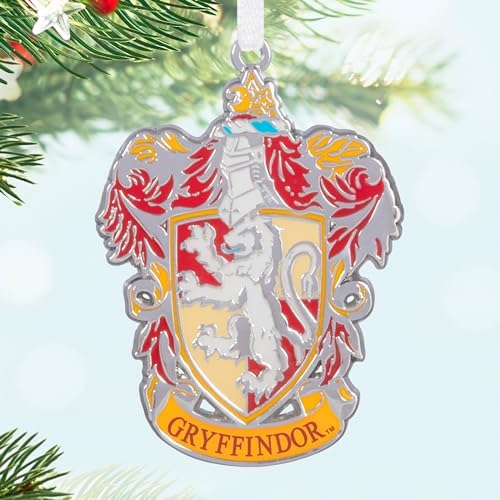 Hallmark Keepsake Christmas Ornaments, Harry Potter Hogwarts House Crest, Metal, Set of 4, Gifts for Harry Potter Fans