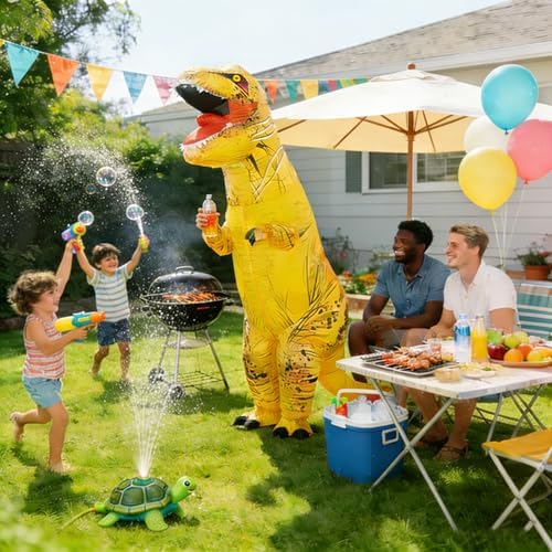 Funny Inflatable Dinosaur Costume for Adult and Kids,Blow Up Dinosaur Costume for Halloween Cosplay Party