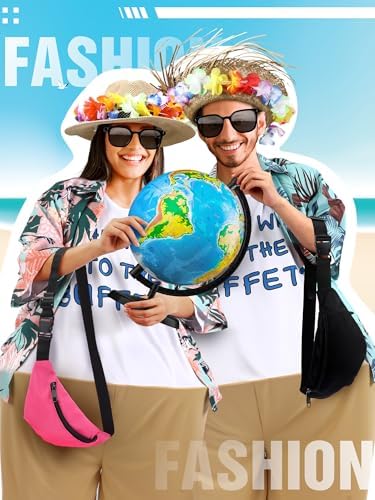 12 Pcs Adult Tacky Tourist Costume, Couples