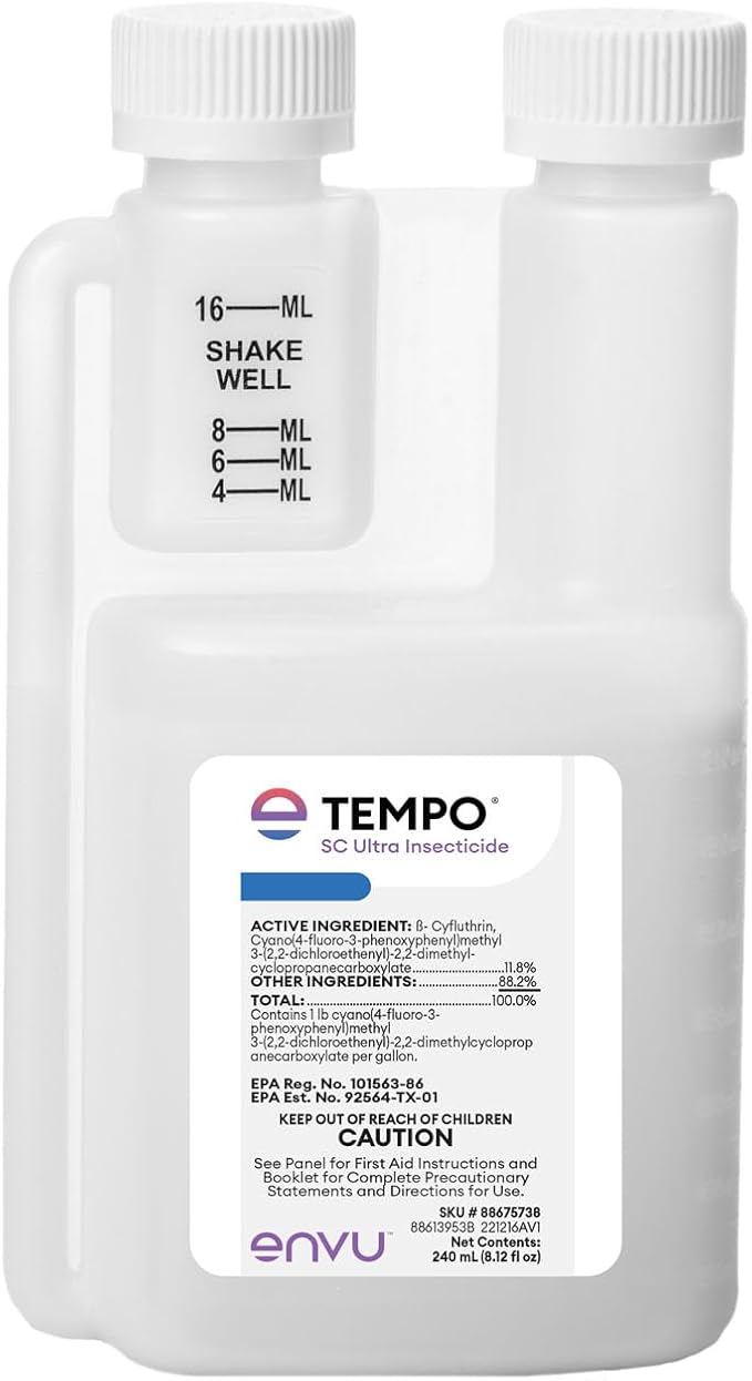 Tempo SC Ultra Insecticide Concentrate 240 ml | Fast-Acting Residual Pest Control | Liquid Indoor/Outdoor Bug Killer | Broad-Spectrum Control for Ants, Spiders, and Other Crawling Insects.