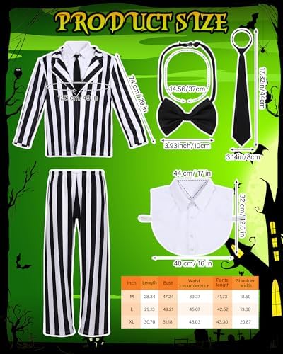 JenPen 9 Pcs Halloween Couple Costume Cosplay Set for Adult