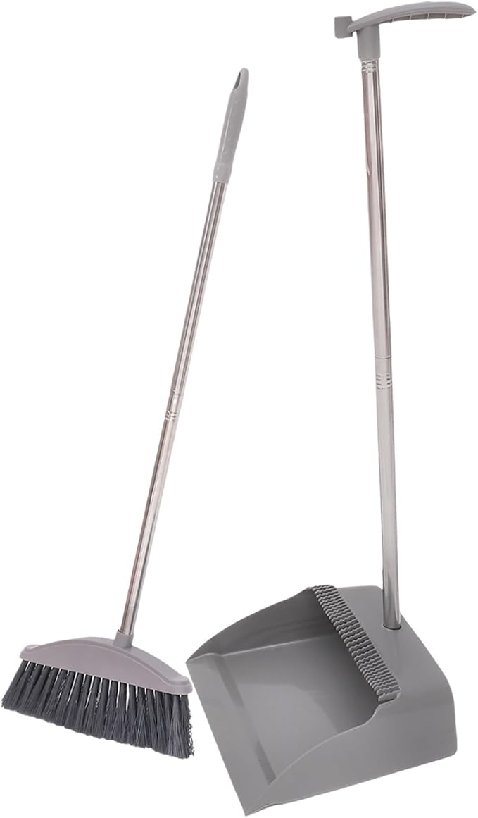 Supple Bristle Broom Dustpan Set Long Handle Home Cleaning Accessories Dustpan Long Handle Household Brooms Style