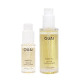 OUAI Hair Oil Full Size & Travel Size - Heat Protectant Serum & Smoothing Treatment + Ama, Galanga Root, Baobab & Borage Oils - Frizz Control, Shine Boost, 450°F Heat Shield, 1.5 oz + 0.45 oz, 2 Count