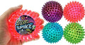 JA-RU Light Up Ball (4 Balls) Rubber Spiky Balls for Kids. Stress 699-4s