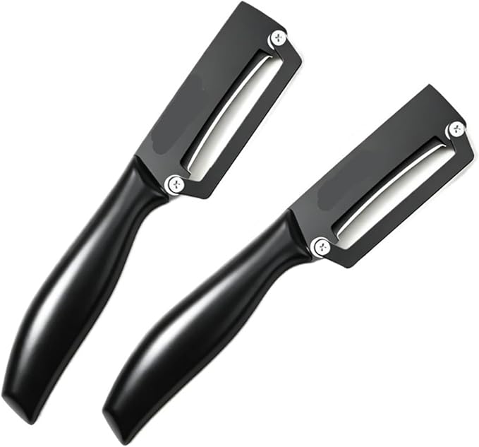 Multi-Functional Vegetable Peeler, Stainless Steel Grater for Potato Carrot Fruit, Kitchen Accessories(Black 2pcs)