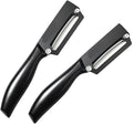 Multi-Functional Vegetable Peeler, Stainless Steel Grater for Potato Carrot Fruit, Kitchen Accessories(Black 2pcs)