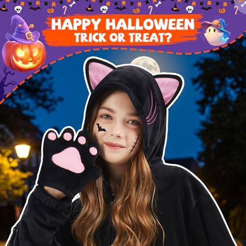 Halloween Cat Costume for Girls - Animal Costume Dress Up Gifts for Kids