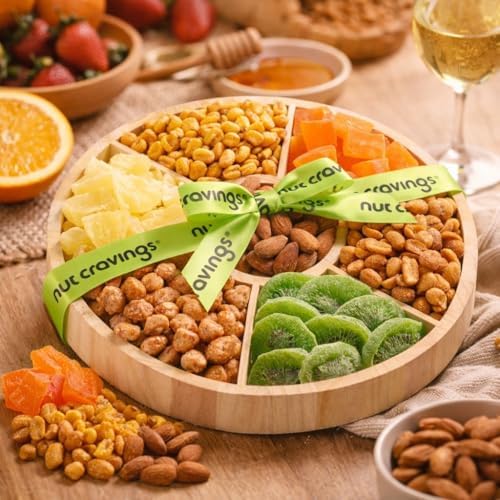 NUT CRAVINGS - Dried Fruit & Mixed Nuts Gift Basket (7 Assortments)