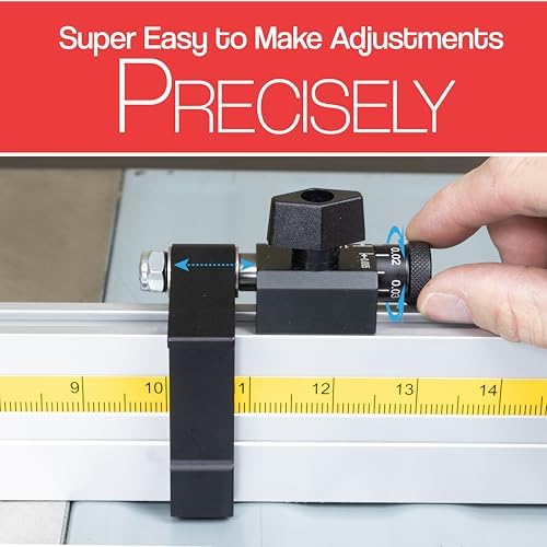 Precision Miter Gauge Micro Adjust Flip Stop Upgrade for the Fulton