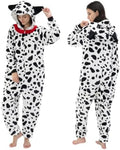 Snug Fit Unisex Adult Onesie Pajamas, Flannel Cosplay Animal One Piece Halloween Costume Sleepwear Homewear