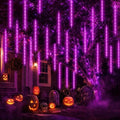 Aukora Halloween Lights Outdoor, Meteor Shower Lights Purple UL Certified