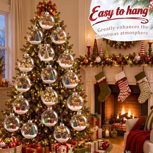 Wettarn 25 Pcs 6" Clear Plastic Disc Ornaments